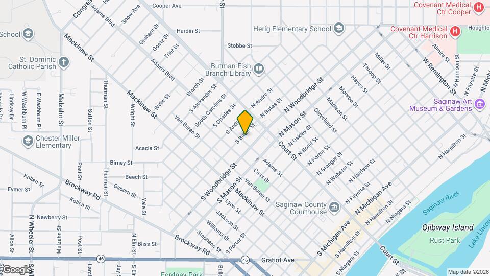 1420 Adams St Map and Location Details