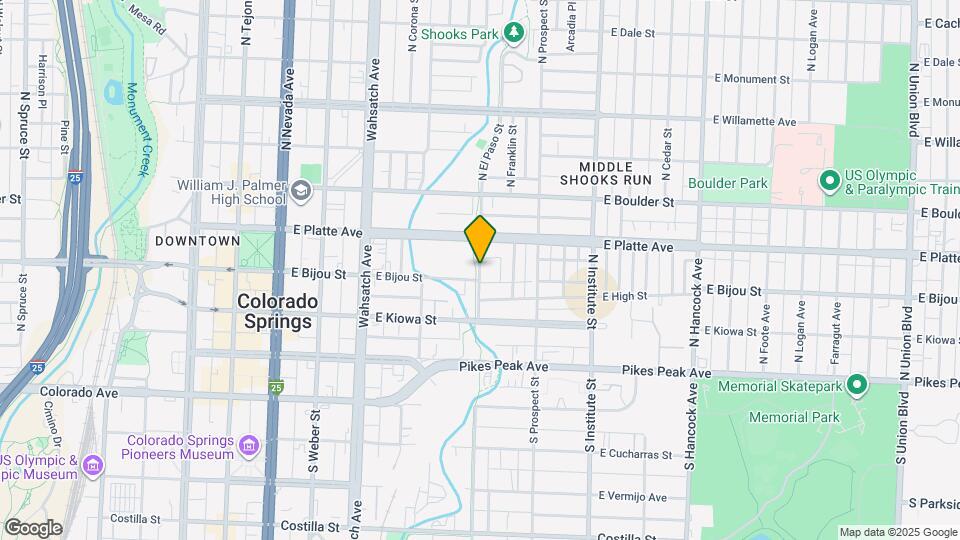 227 N El Paso St Mapa y Detalles de la Ubicación