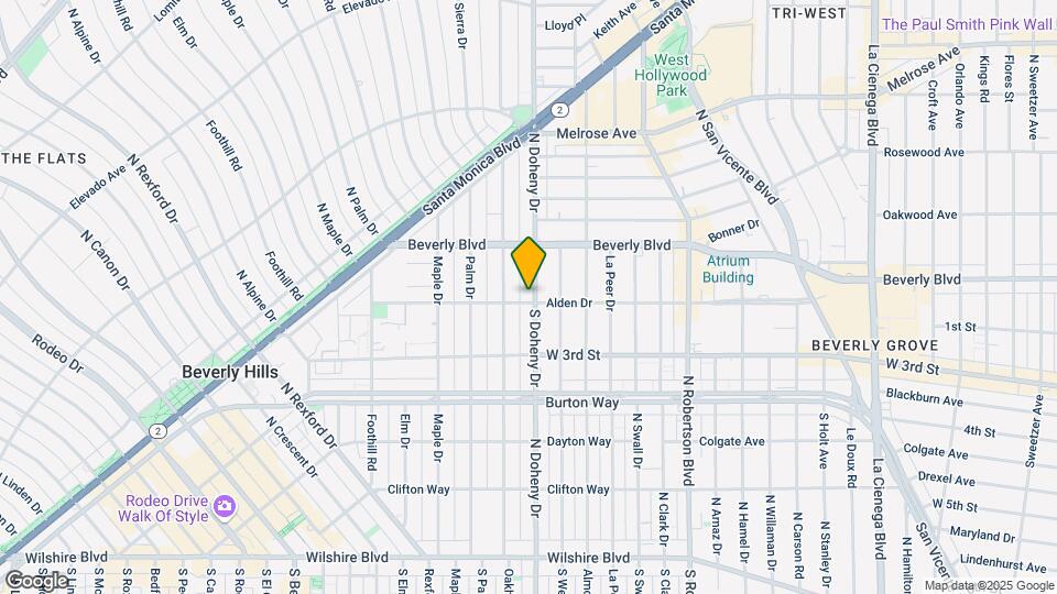 115 Doheny Apartments Map and Location Details