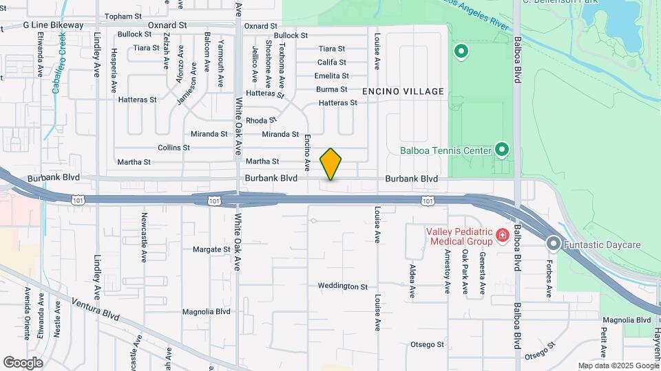 17424 Burbank Blvd Map and Location Details
