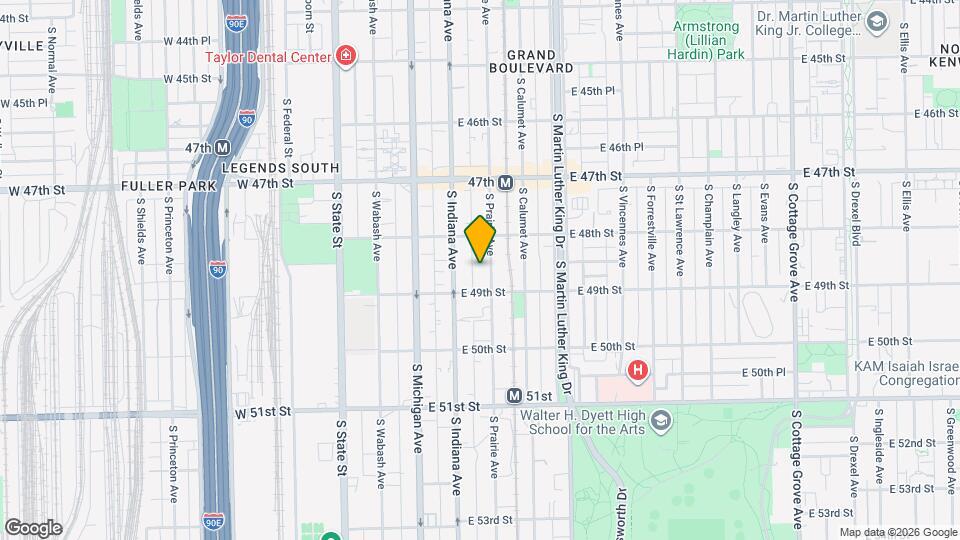 4834 S Prairie Ave Map and Location Details