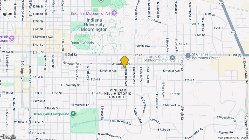 420 S Highland Ave Map and Location Details