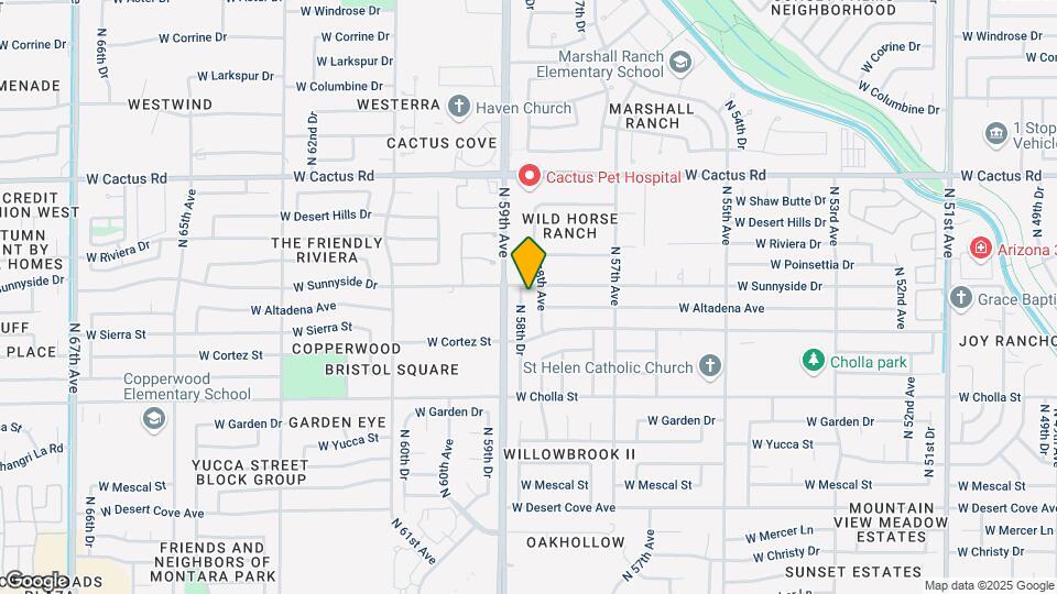 11637 N 58th Dr Map and Location Details