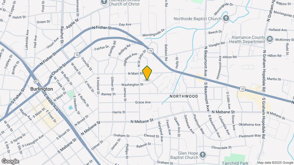 1016 Washington St Map and Location Details