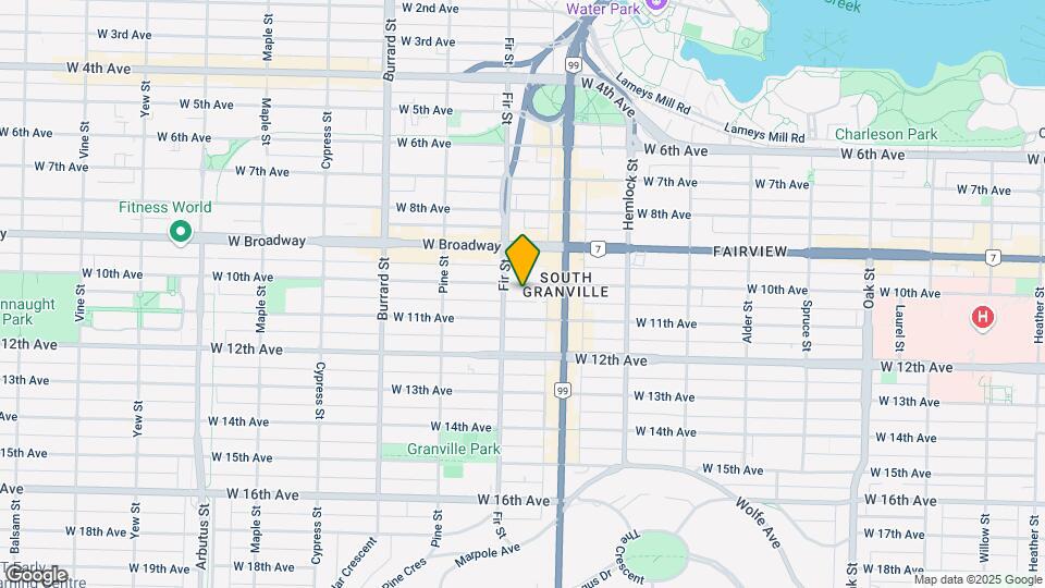1590 W 10th Ave Map and Location Details