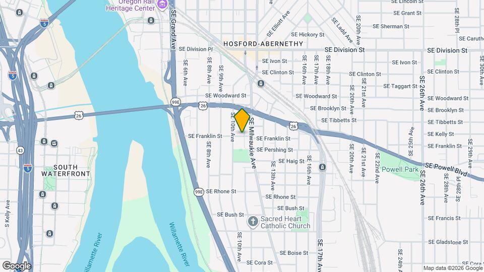 1039 SE Franklin St Map and Location Details