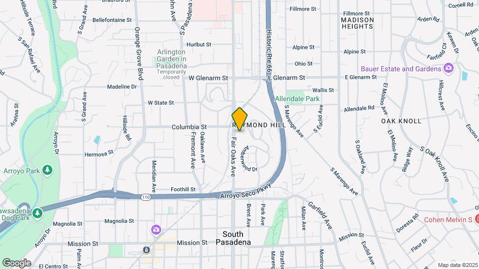 1613 Raymond Hill Rd Map and Location Details