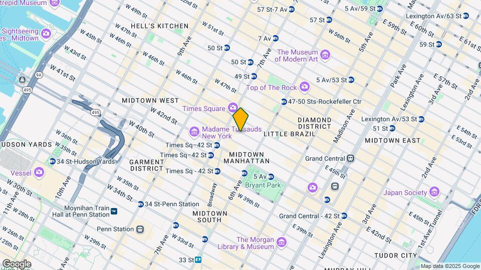 142 W 44th St Map and Location Details