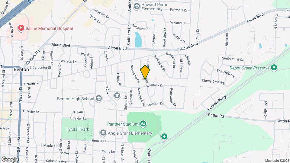 610 Houston Dr Mapa y Detalles de la Ubicación