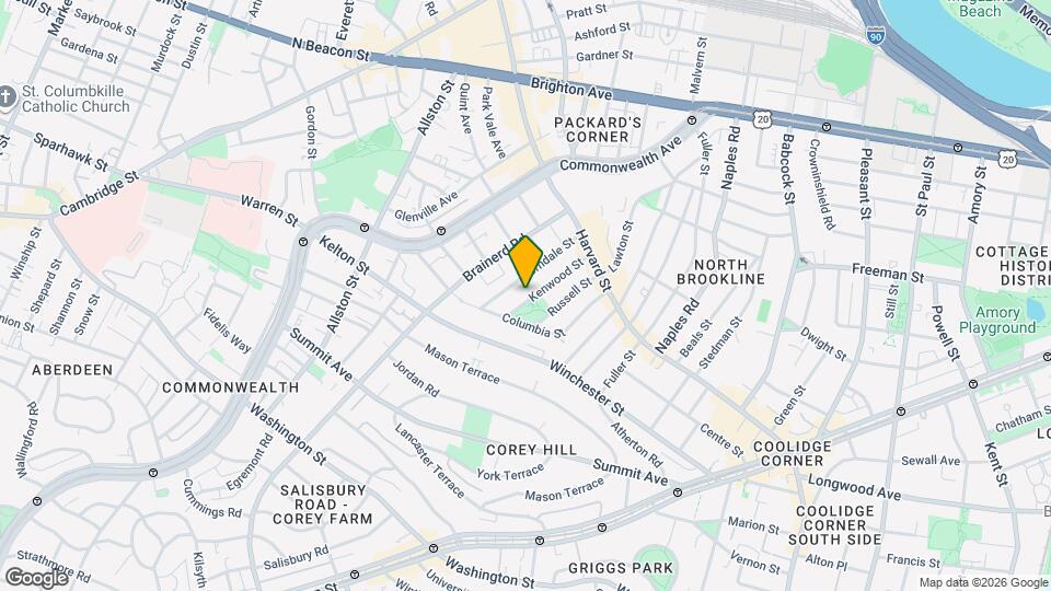 61 Kenwood St, Unit 3 Map and Location Details