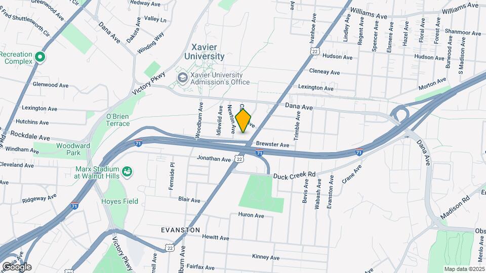 1716 Brewster Ave Map and Location Details
