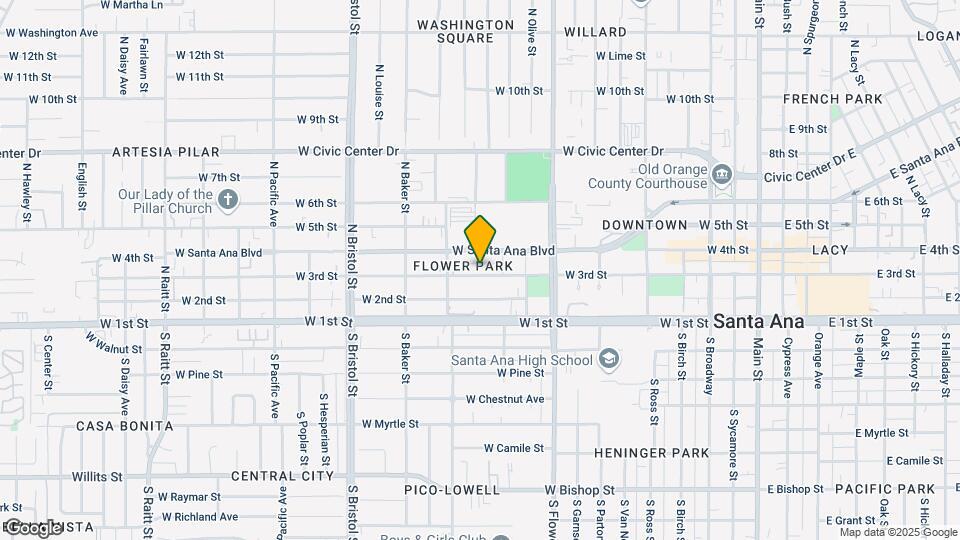 1045 W 3rd St Map and Location Details