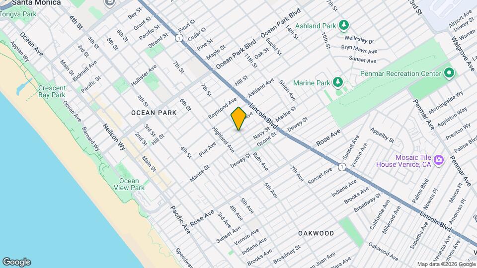 663 Marine St, Unit B Mapa y Detalles de la Ubicación
