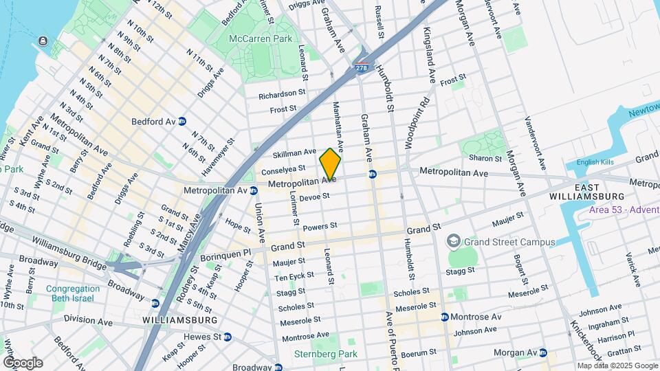 656 Metropolitan Ave Map and Location Details