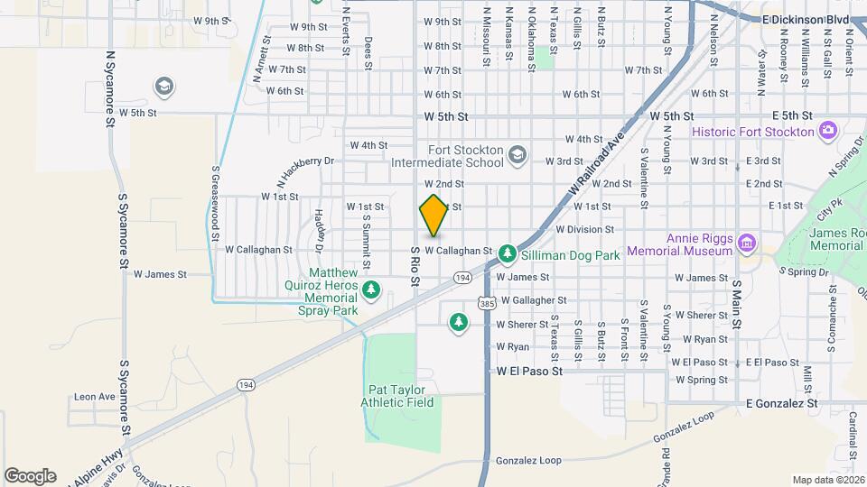 206 S Pecos St Map and Location Details