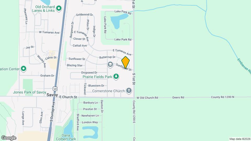 703A Sunflower St Map and Location Details