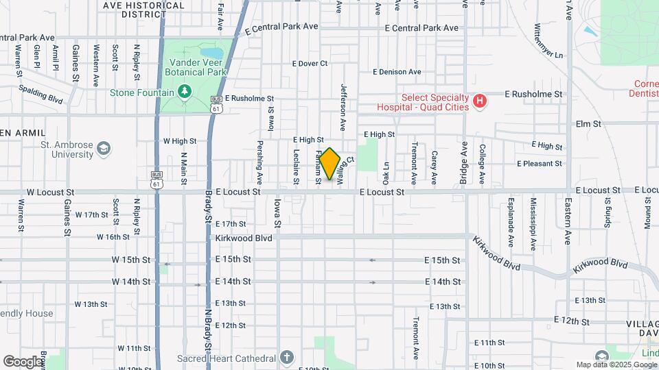 618 E Locust St Map and Location Details