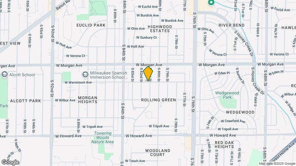 8101 W Warnimont Ave Map and Location Details