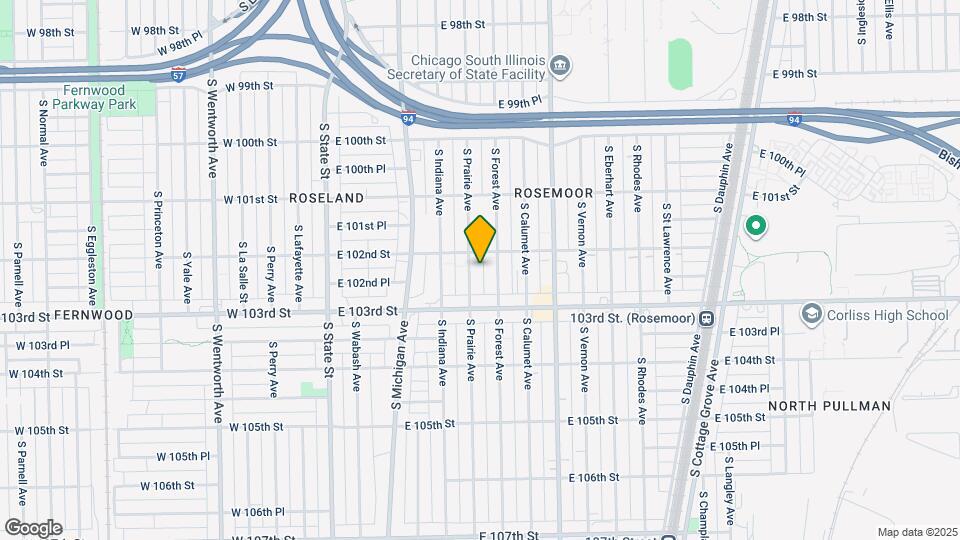 10217 S Prairie Ave Mapa y Detalles de la Ubicación