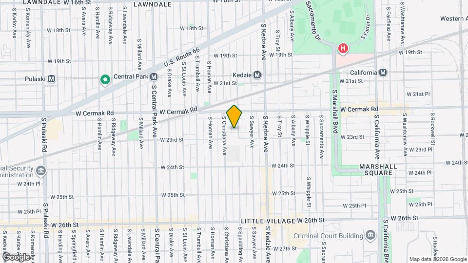 2244 S Spaulding Ave, Unit 2R Map and Location Details