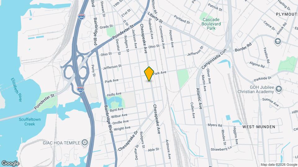 1432 Chesapeake Ave Mapa y Detalles de la Ubicación