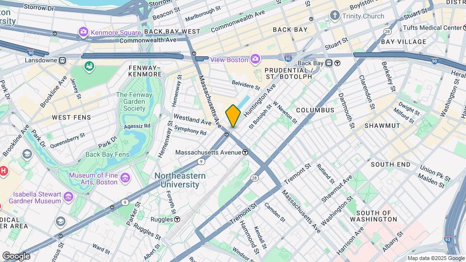 238 Huntington Ave, Unit 1 Map and Location Details