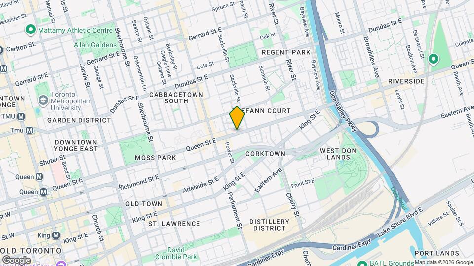 406 Queen St E Map and Location Details