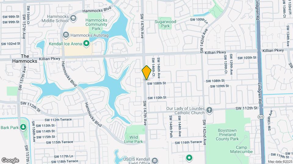 14691 SW 108th St, Unit 1 bed 1 bath Map and Location Details