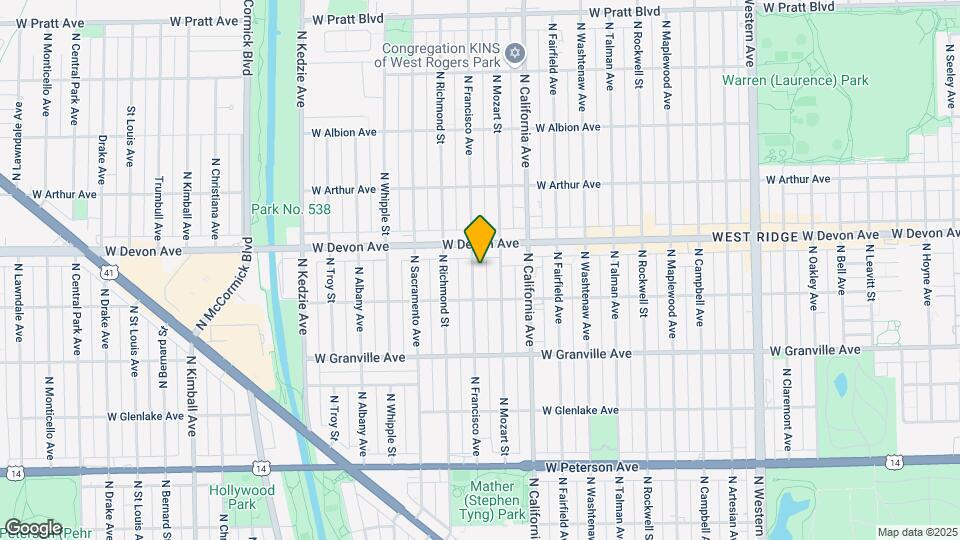 6333 N Francisco Ave Map and Location Details