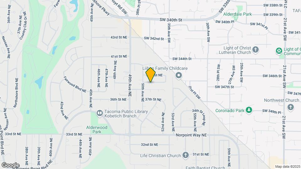 5020 38th Street Ct NE Map and Location Details