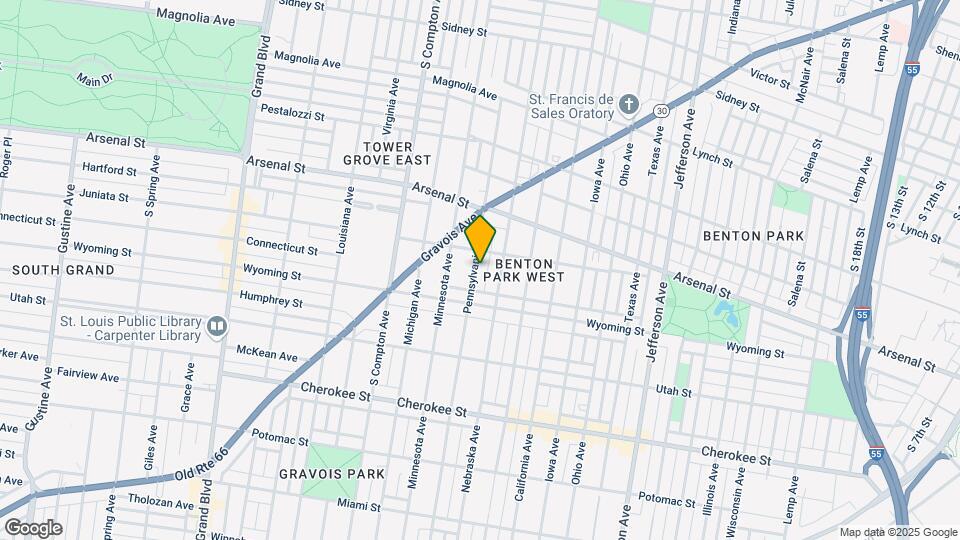 3166 Pennsylvania Ave Map and Location Details