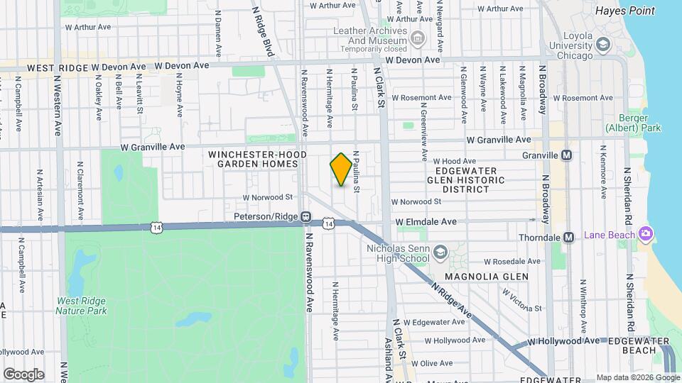 6055 N Hermitage Ave Map and Location Details