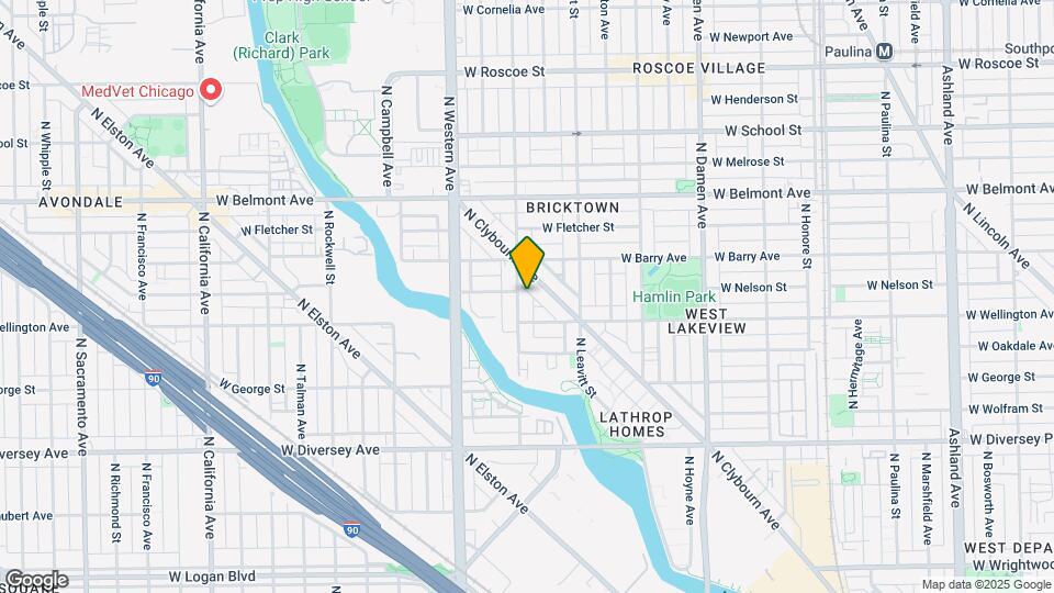 3023 N Oakley Ave, Unit GDN Map and Location Details