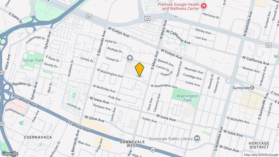 1045 W Washington Ave, Unit 10 Mapa y Detalles de la Ubicación