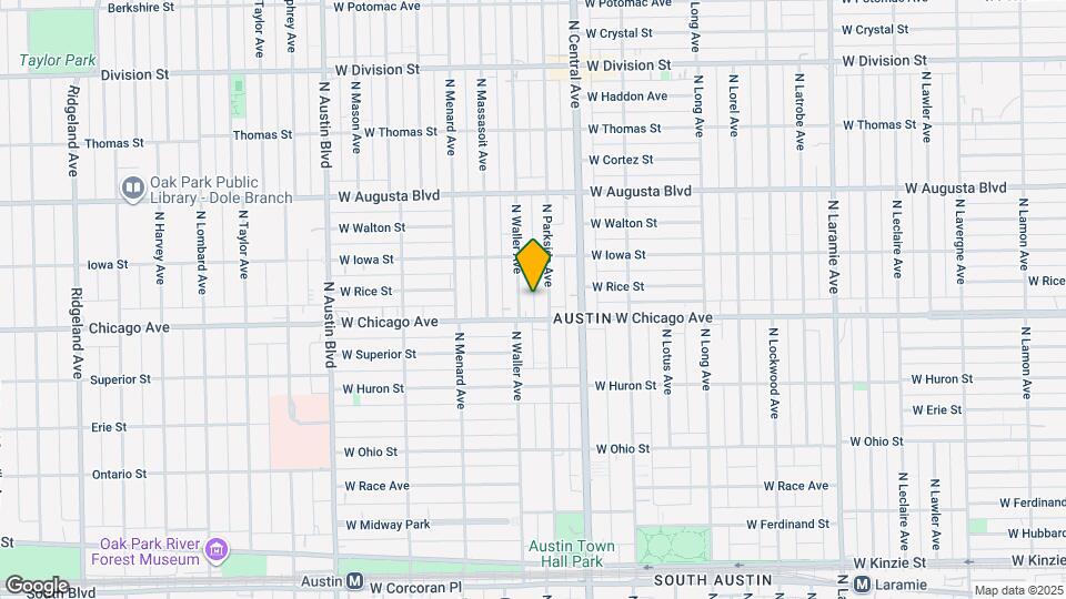 821 N Waller Ave Map and Location Details