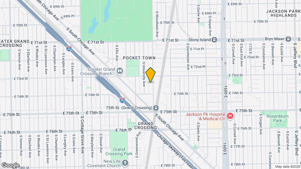 7326 S Woodlawn Ave Map and Location Details