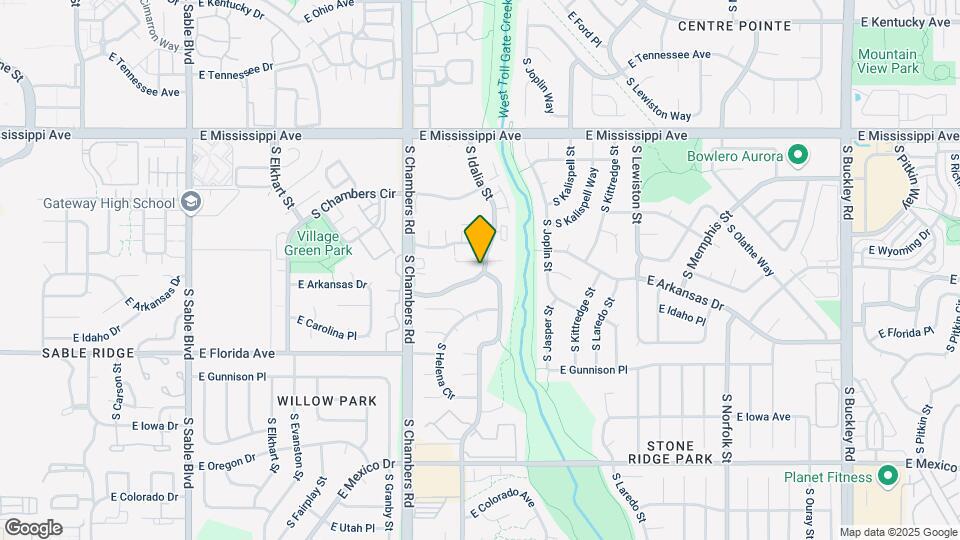 15593 E Wyoming Dr Map and Location Details