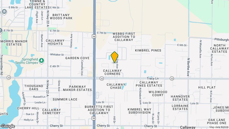 5889 Tyndall Pl Map and Location Details