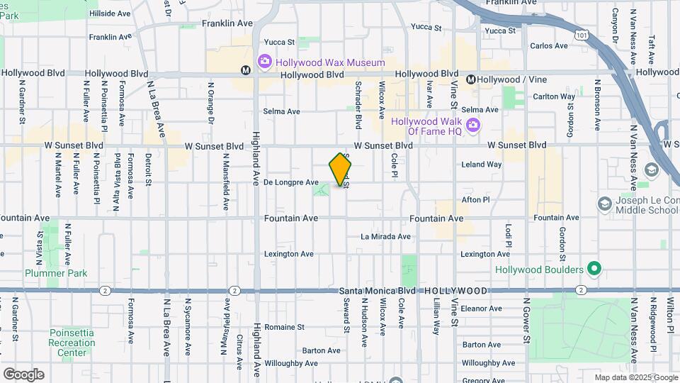1345 Seward St Map and Location Details