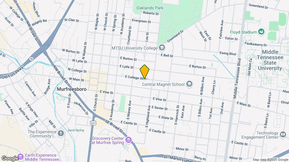 442 E College St Map and Location Details