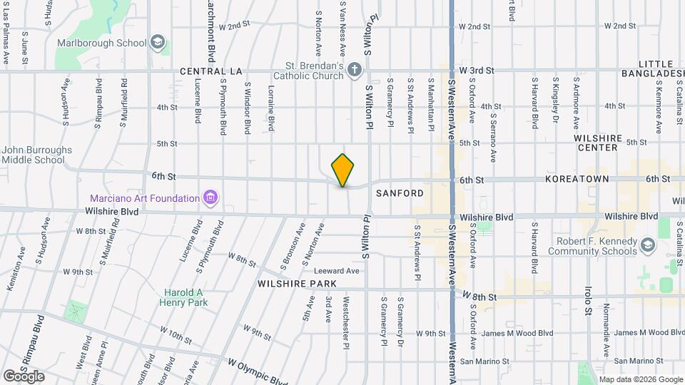 601 S Van Ness Ave Map and Location Details