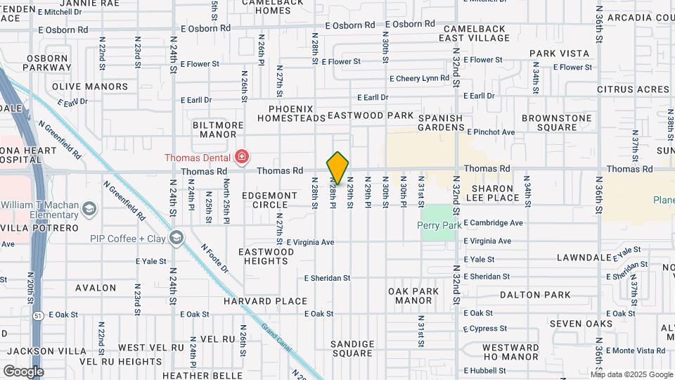 2821 N 28th Pl Map and Location Details