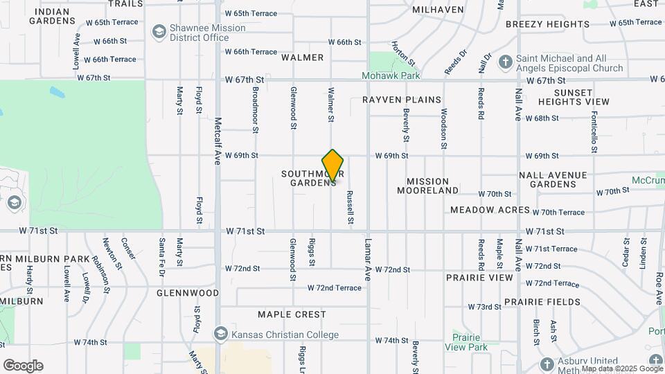 6943 Walmer St Map and Location Details