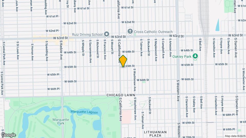 6529 S California Ave Mapa y Detalles de la Ubicación