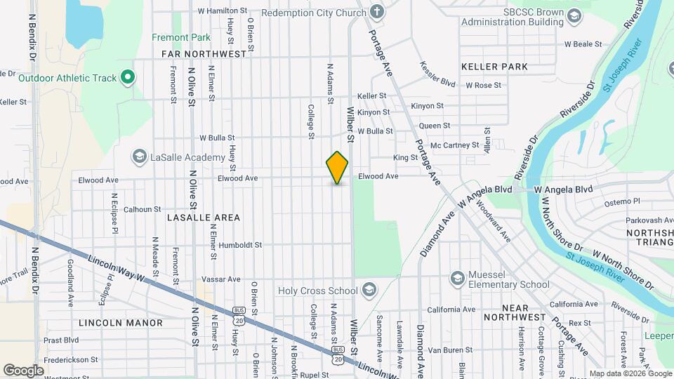 1346 N Adams St Map and Location Details