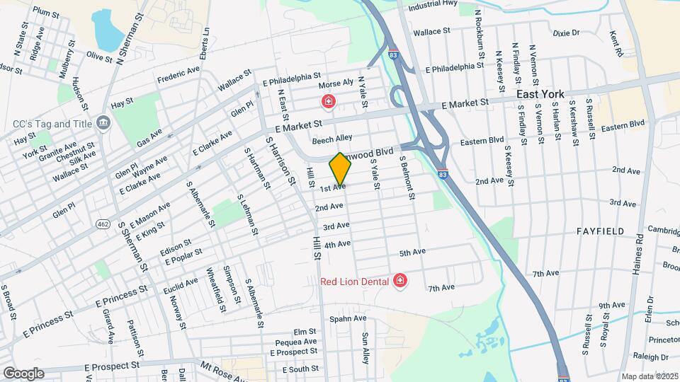 1434 1st Ave Map and Location Details