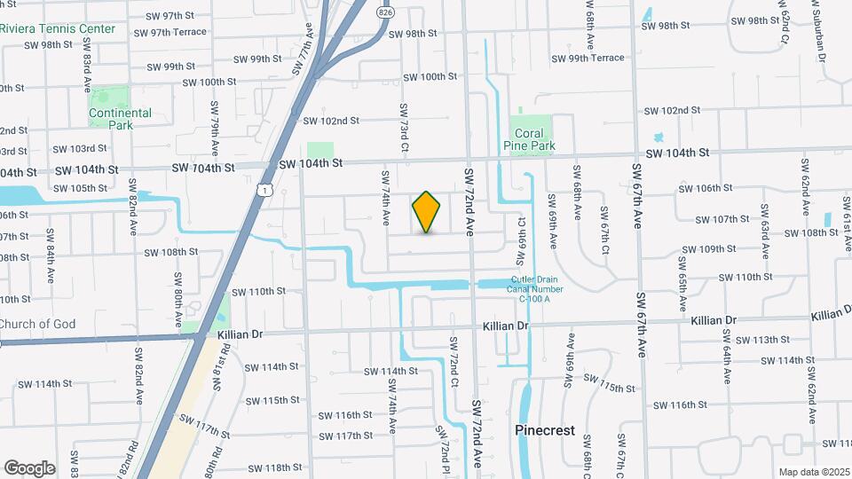 7300 SW 107th Terrace Map and Location Details