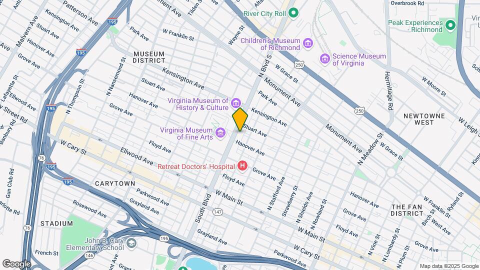 315 N Arthur Ashe Boulevard Mapa y Detalles de la Ubicación