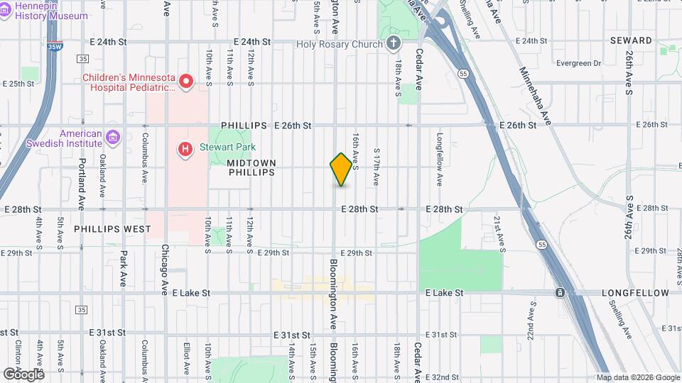 2725 Bloomington Ave Map and Location Details