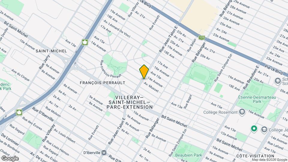 3430 Jean-Talon Rue E Map and Location Details